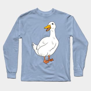 Happy duck quacking Long Sleeve T-Shirt